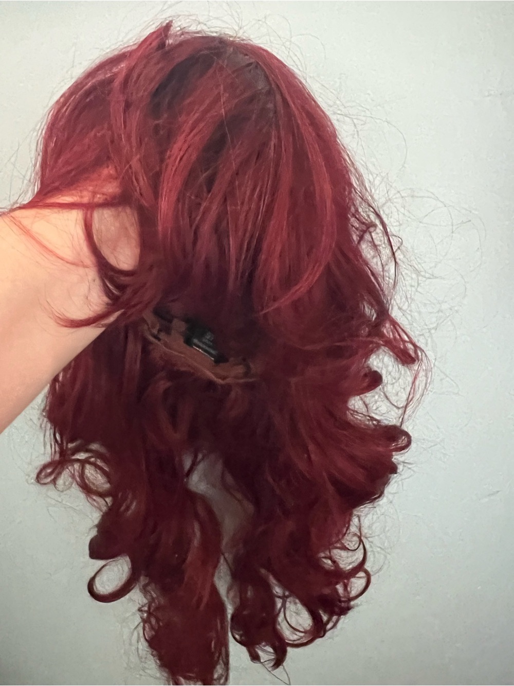 Rich Red Clip-In Wavy Hairpiece for Women